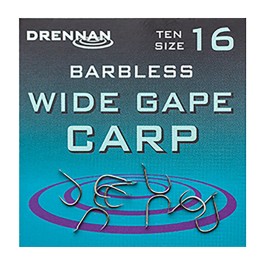 Drennan Wide Gape Carp Barbless Hooks