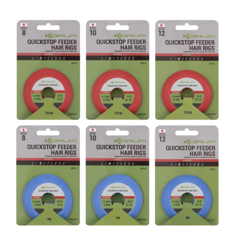Korum Limitless Quickstop Feeder Hair Rigs