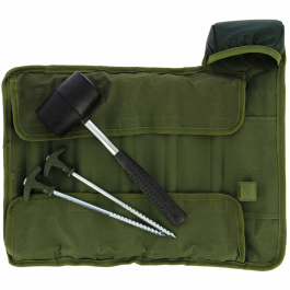 NGT Bivvy Peg Set with Mallet and Roll Up Case
